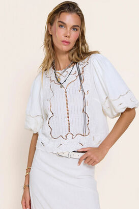 Bluse Zenith mit Leinen