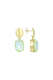 Ohrringe Oval Strass Pendant