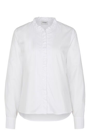Bluse mit Rüschenbesatz
