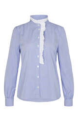 Bluse mit Spitzenbesatz