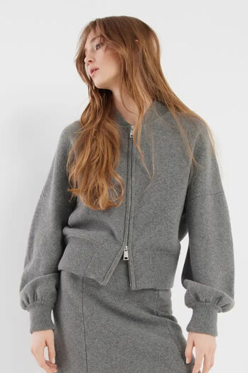 Strickjacke Bomber