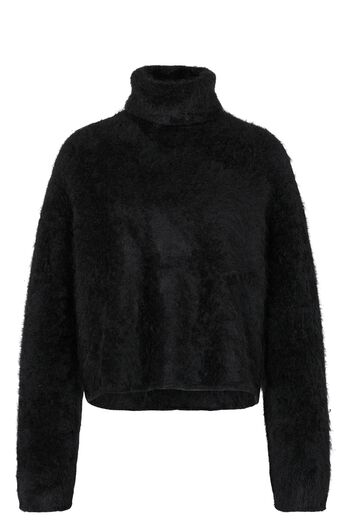 Brushed Cashmere Turtleneck Pullover  