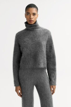 Brushed Cashmere Turtleneck Pullover   