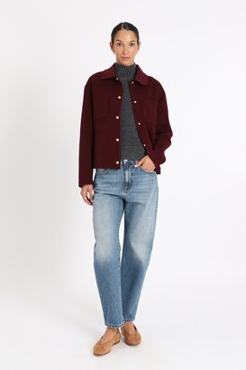 Doubleface Jacke aus Wolle 