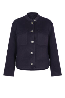 Doubleface Jacke aus Wolle 