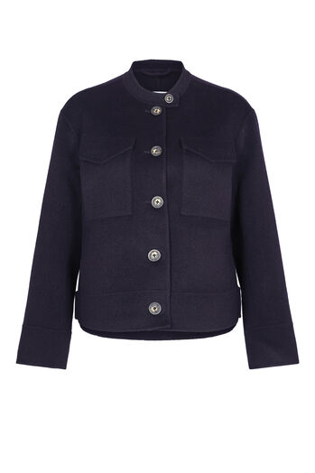 Doubleface Jacke aus Wolle 