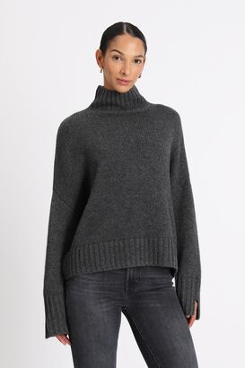 Rollkragen-Pullover mit Cashmere