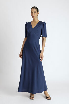Midikleid in Satinoptik