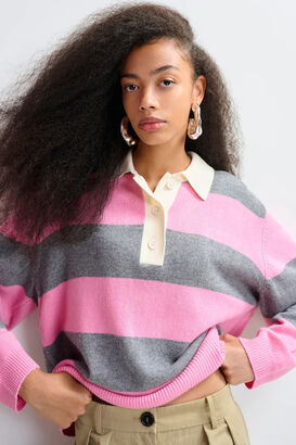 Polo Pullover mit Cashmere 