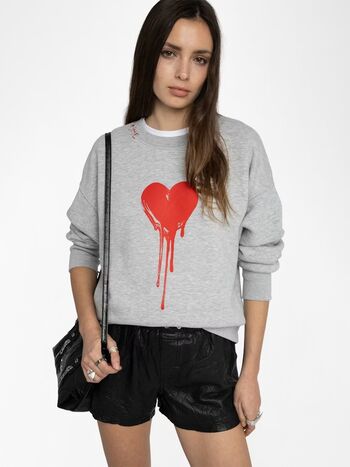 Sweatshirt Flowing Heart 