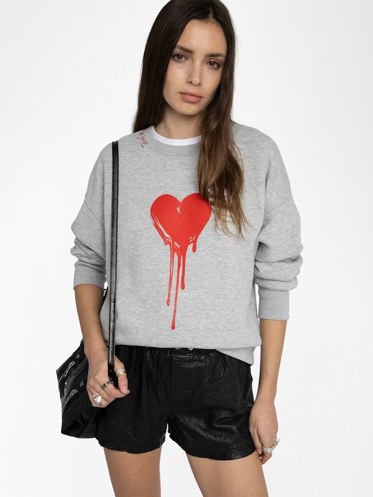 Sweatshirt Flowing Heart 