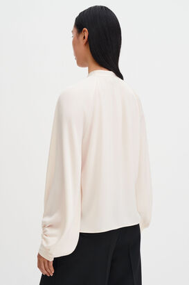 Bluse mit schmalem Stehkragen