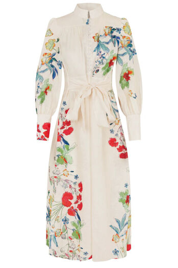 Midi Kleid aus Leinen