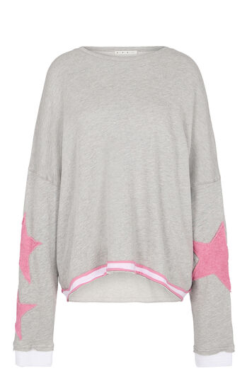 Sweatshirt mit Stern Patches