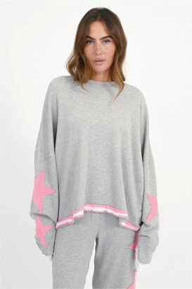 Sweatshirt mit Stern Patches