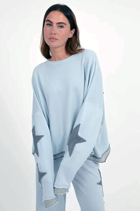 Sweatshirt mit Stern Patches