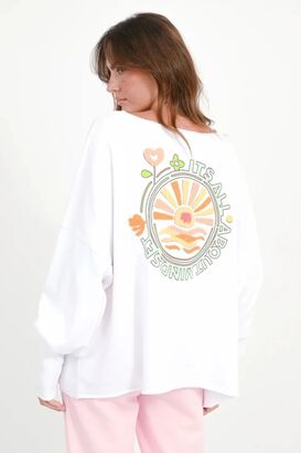 Sweatshirt mit R&uuml;ckenprint