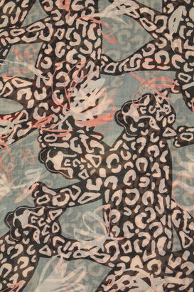 Schal mit Baumwolle und Wolle 