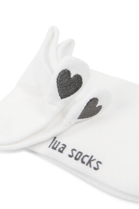Sneakersocken mit Herz Applikation