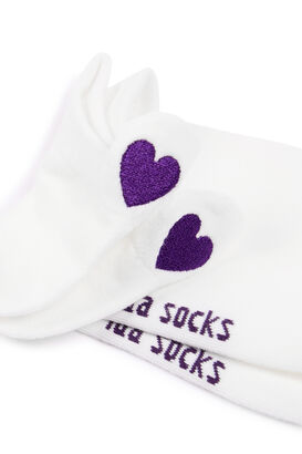 Sneakersocken mit Herz Applikation