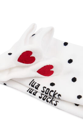 Sneakersocken mit Herz Applikation
