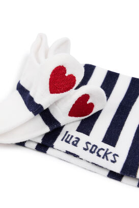 Sneakersocken mit Herz Applikation
