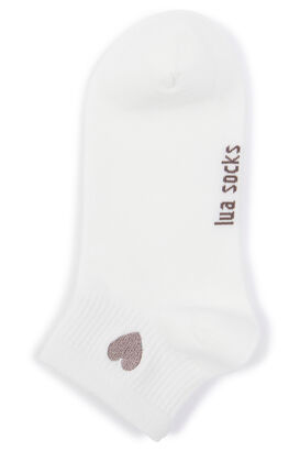 Socken mit Herz Strickerei