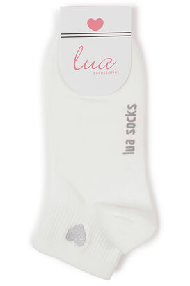 Socken mit Herz Strickerei