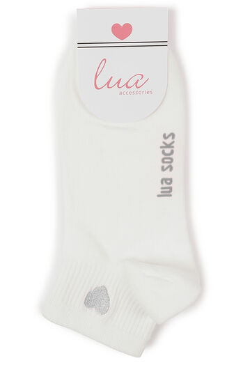 Socken mit Herz Strickerei