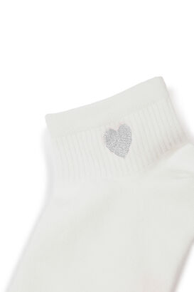 Socken mit Herz Strickerei