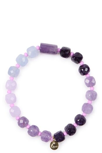 Armband Precius mit Halbedelstein, Flieder