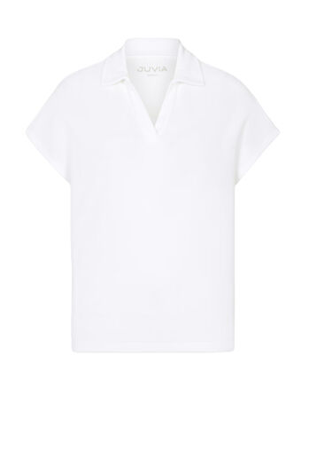 Frottee Shirt mit Polokragen