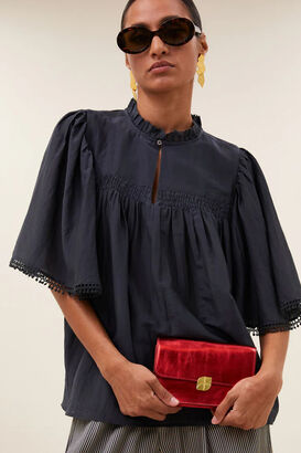 Bluse Sanne mit Seide