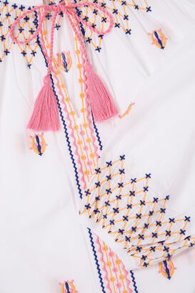 Bluse aus Baumwolle mit Stickerei