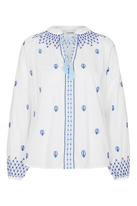 Bluse aus Baumwolle mit Stickerei