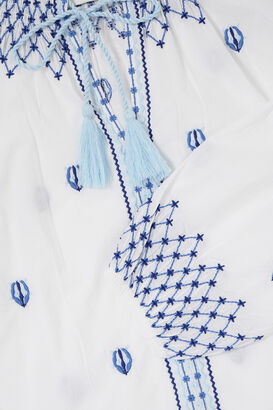 Bluse aus Baumwolle mit Stickerei