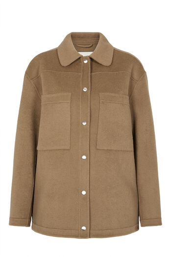 Doubleface Jacke aus Wolle