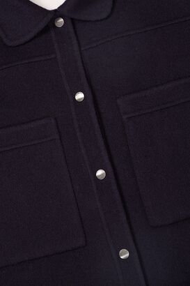 Doubleface Jacke aus Wolle