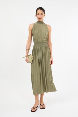 Kleid Uma mit Plisseefalten