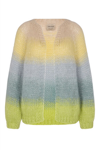 Handgestrickter Cardigan Paulette mit Mohair