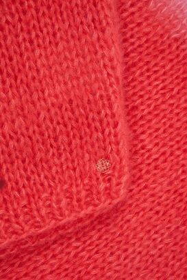Handstrick-Pullover mit Mohair