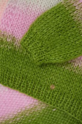 Handstrick-Cardigan Paulette mit Super Kid Mohair