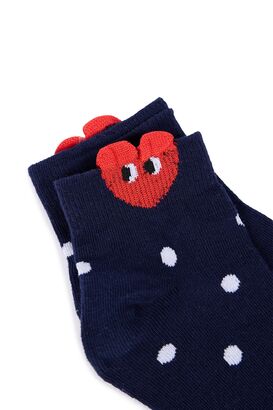 Sneakersocken mit Herz Applikation