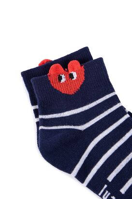 Sneakersocken mit Herz Applikation