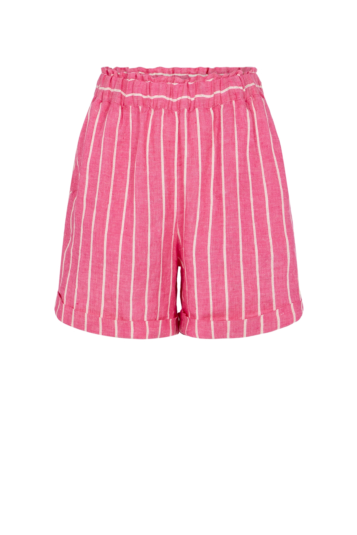 Shorts aus Leinenmix