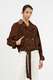 Veloursleder Trenchjacke