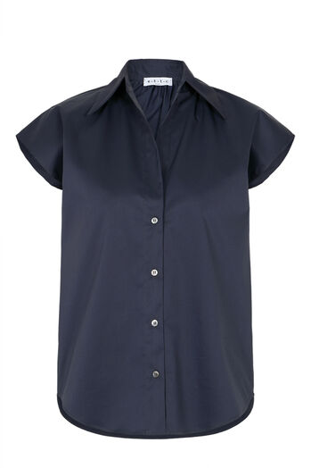 &Auml;rmellose Bluse mit Baumwolle 