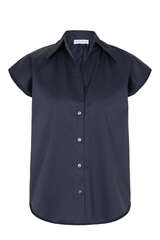 &Auml;rmellose Bluse mit Baumwolle 