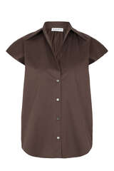 &Auml;rmellose Bluse mit Baumwolle 