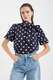 Bluse Bow Dots